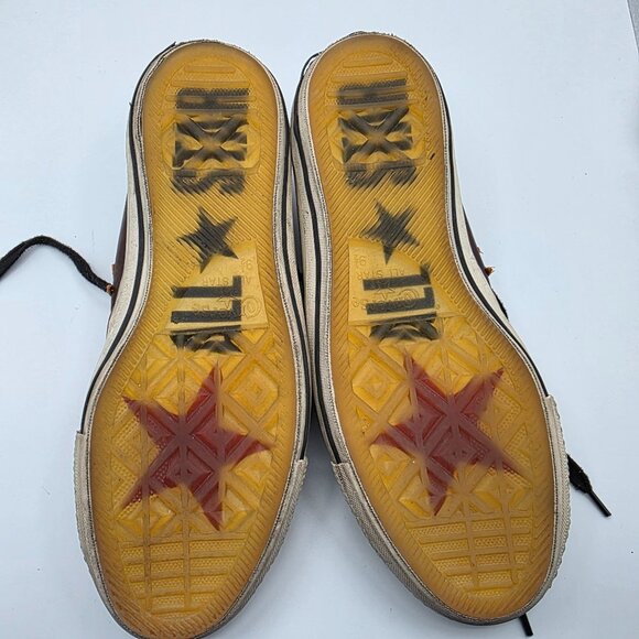 Converse x John Varvatos Star Player Mens Size 9.5 Brown Leather Shoes 132835C - Picture 7 of 15